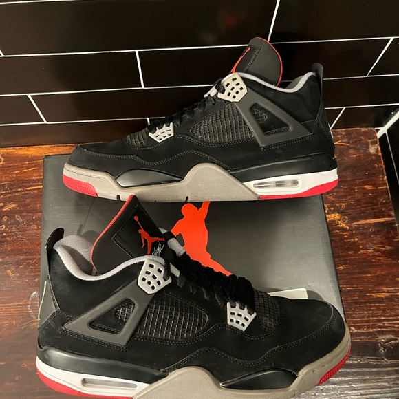 Air Jordan 4 Bred Size 12 With Box 2012 Release - Picture 6 of 11